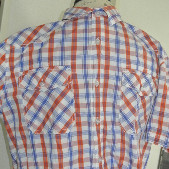 Forever 21 Mens Fitted Fall Autumn Colors Button - Picture 13 of 16